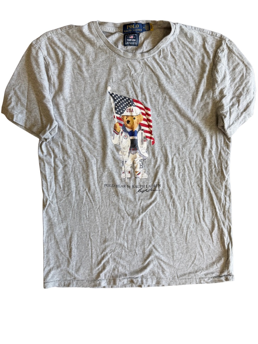 Polo Ralph Lauren Team USA Tokyo Olympics 2020 Polo Bear T Shirt M Americana